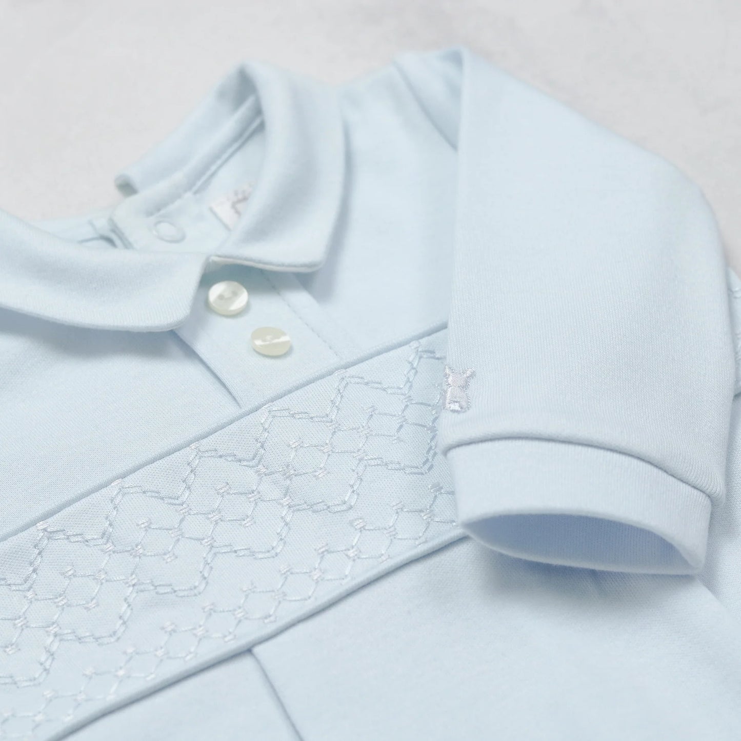 Emile et Rose, Romper, Emile et Rose - Baby boy pale blue romper, Hugh