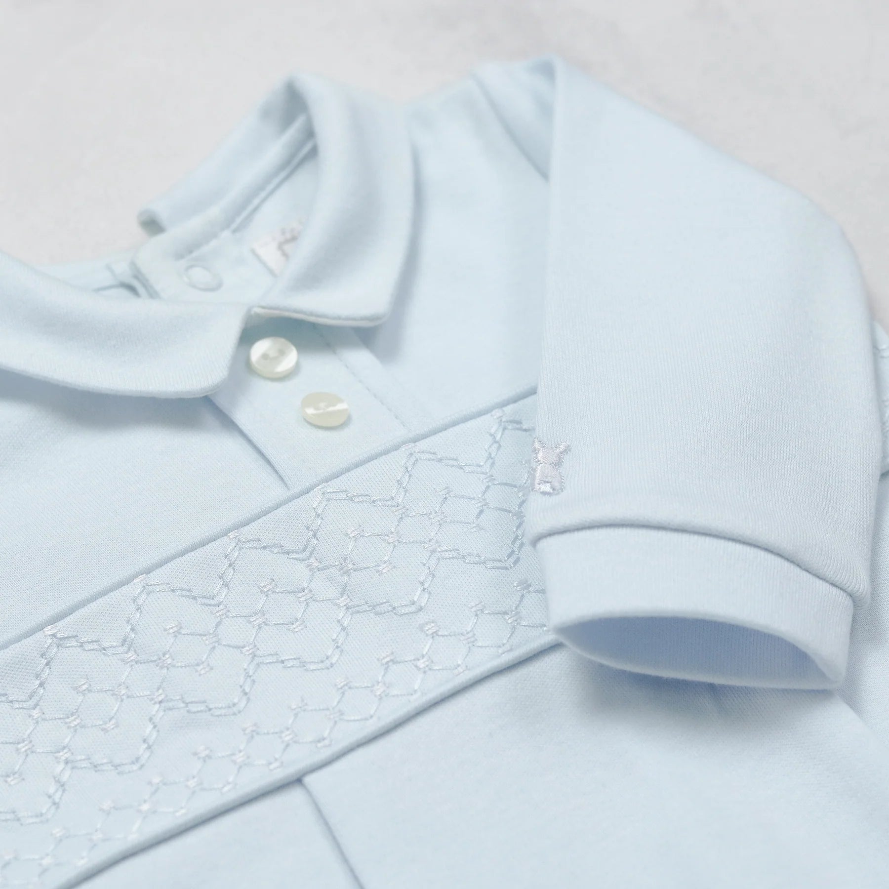 Emile et Rose, Romper, Emile et Rose - Baby boy pale blue romper, Hugh