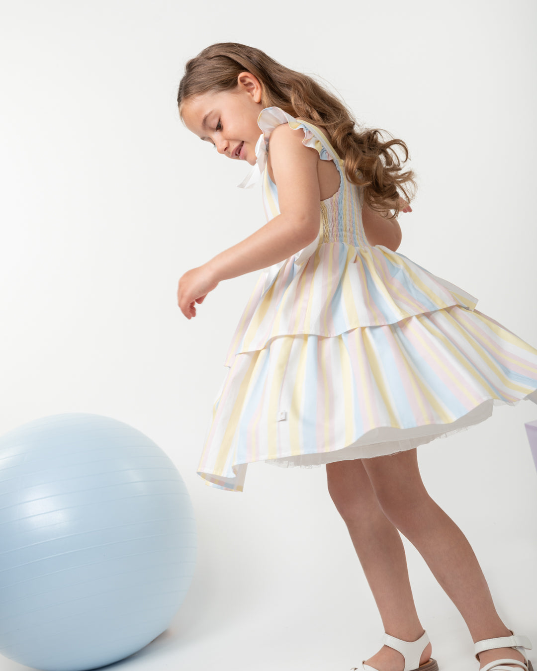 Caramelo Kids, Dresses, Caramelo Kids - Sundress, Pastel Stripe
