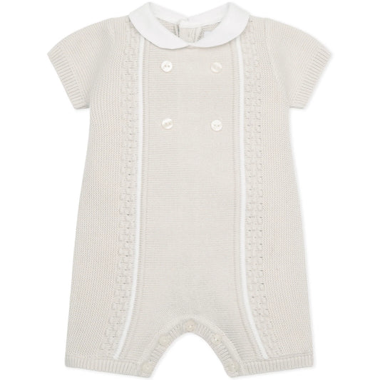 Emile et Rose - Beige and white knit, all in one, shortie, Java