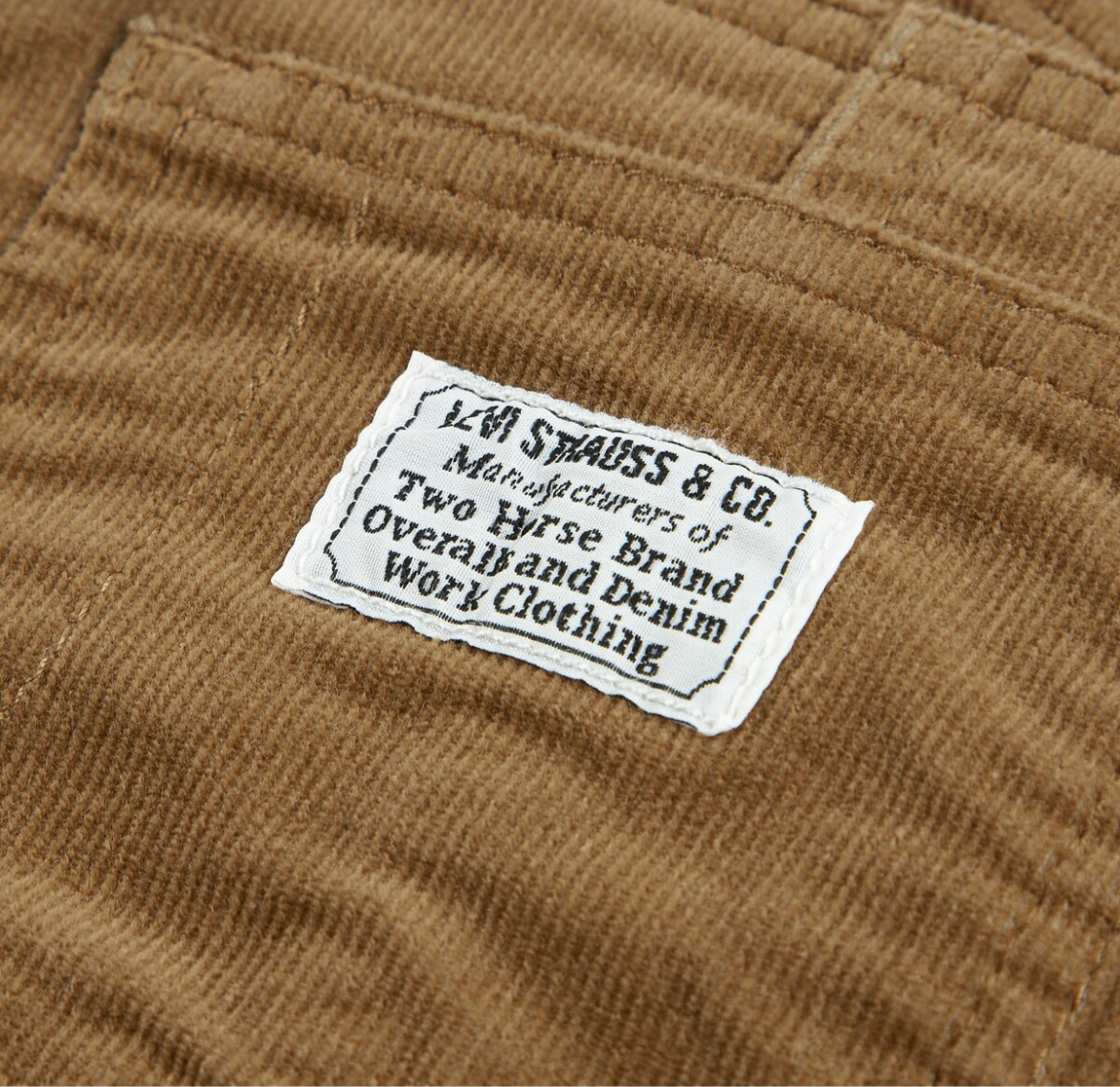 Levi's - Dungarees, tan cord (12m-36m)