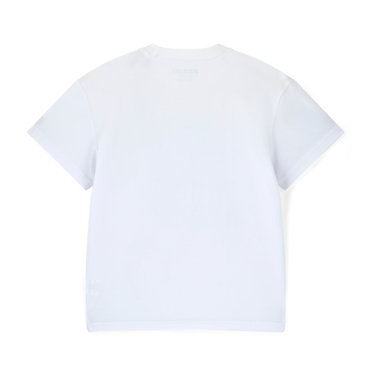 Bonini - White T-shirt with mint “B’ logo print on front