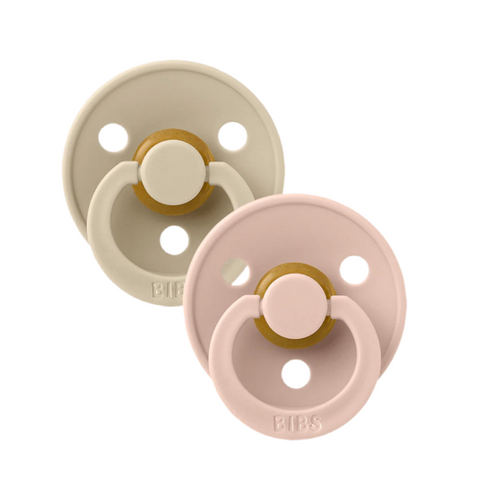Bibs, dummy, Bibs - Twin dummy pack, Blush / Vanilla