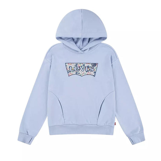 Levi's, Hoodies, Levi's - Pale blue hoodie with floral front branding