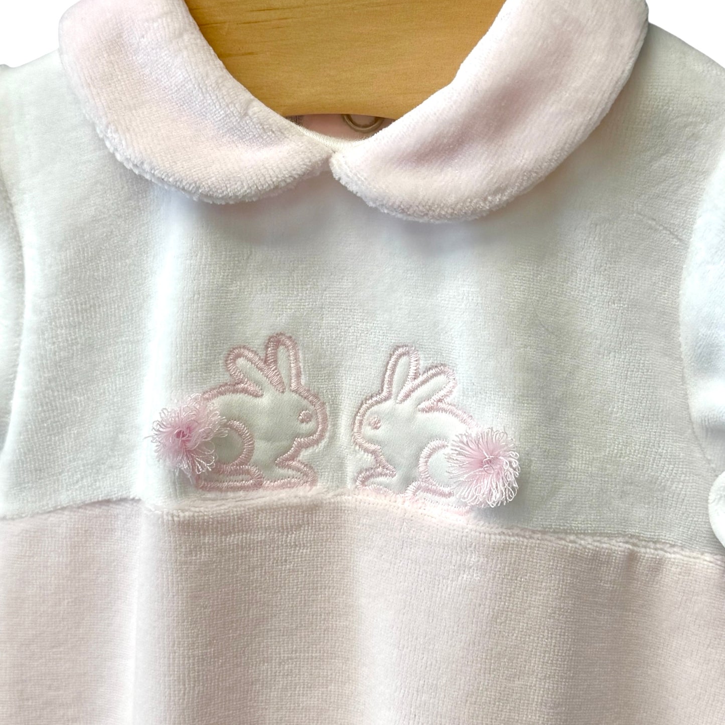 Deolinda - Velour romper, Pink/White