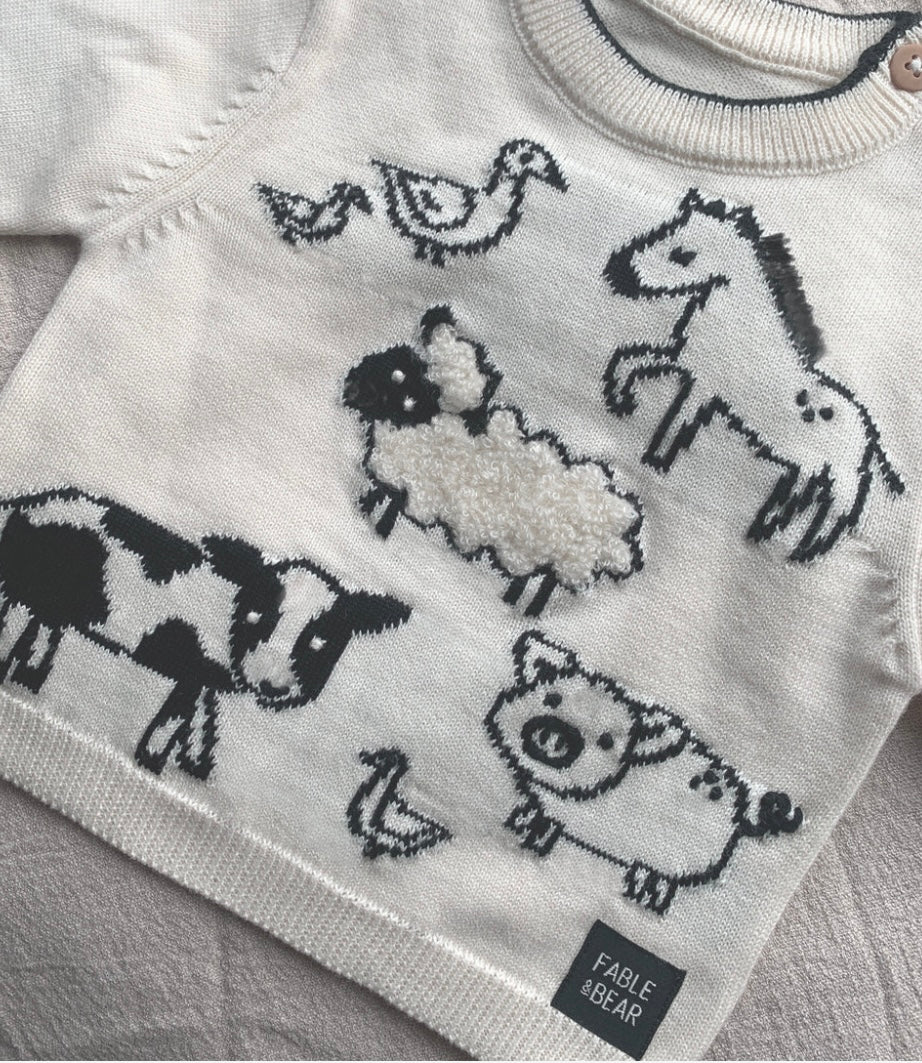 Fable & Bear - Jumper, farmyard