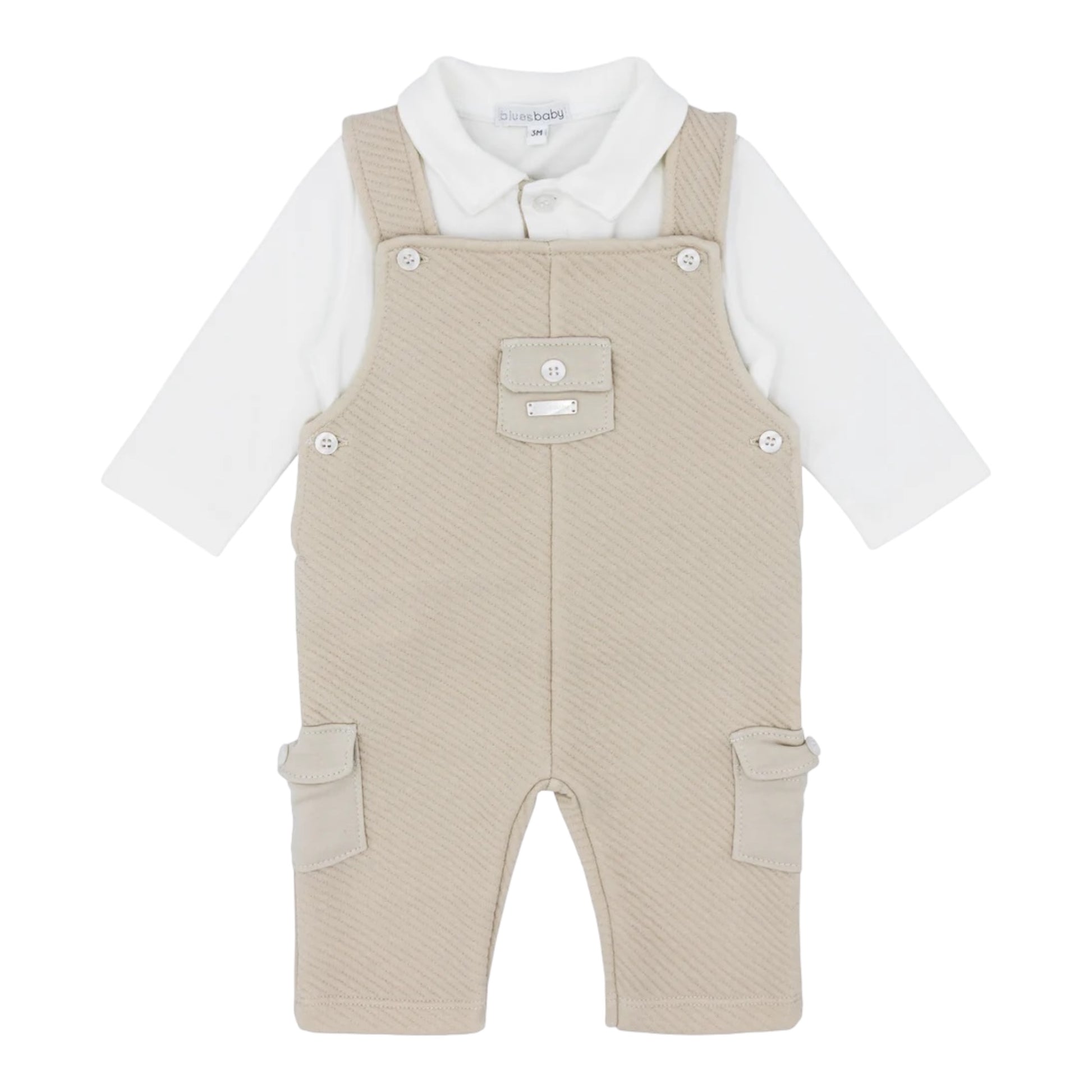 blues baby, Dungarees, blues baby - Beige dungaree set