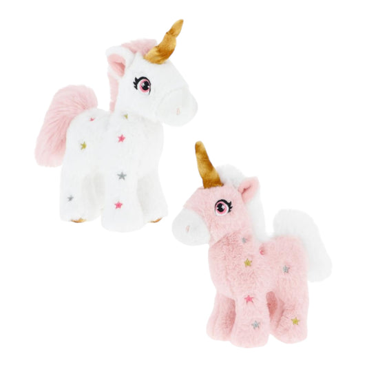 Keel, soft toy, Keel eco - Star unicorn, pink and white, small