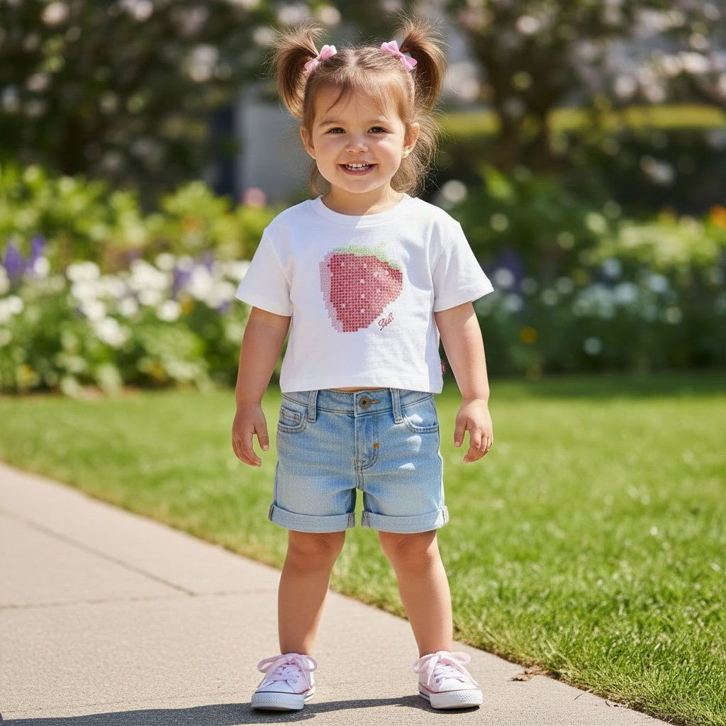 Levi's - Crop t-shirt, white, toddler