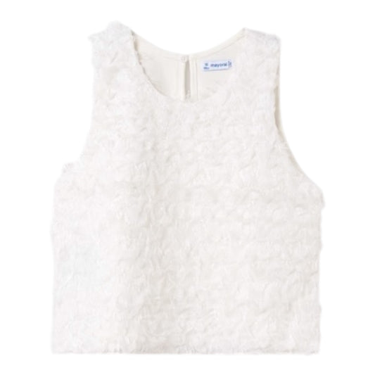 Mayoral, Tops, Mayoral - White sleeveless top