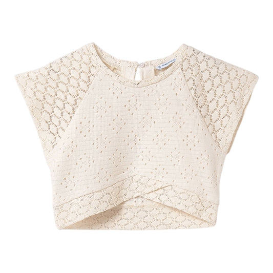 Mayoral, Tops, Mayoral - Cream crop top