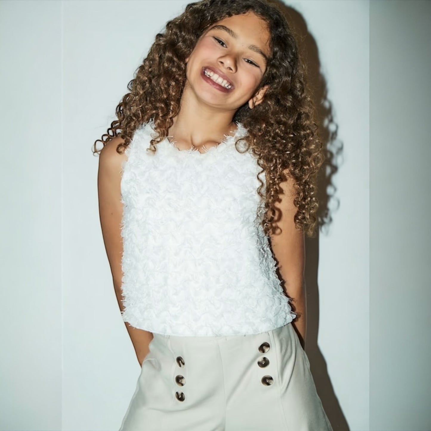 Mayoral, Tops, Mayoral - White sleeveless top