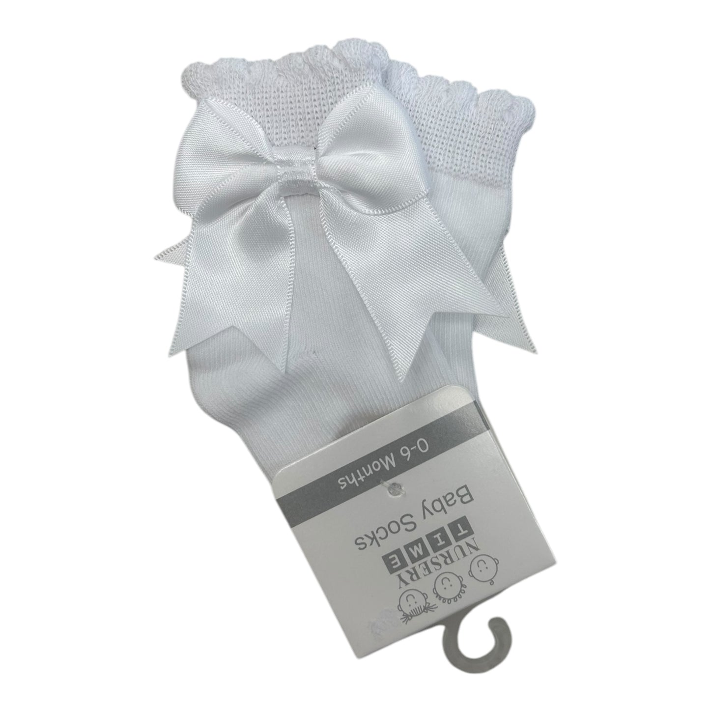 Betty Mckenzie, Socks, Betty Mckenzie - White short socks with side bow