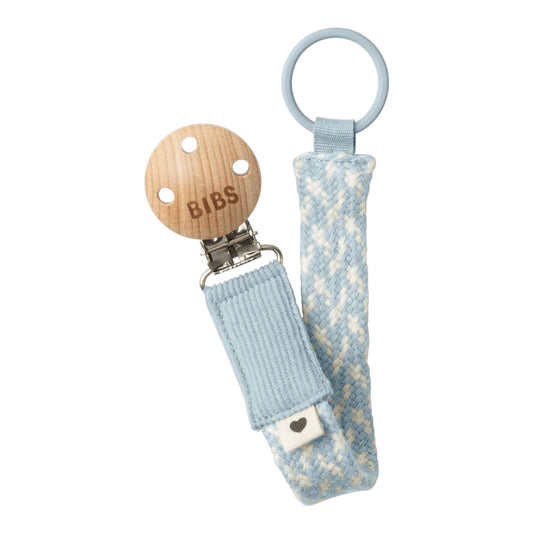 Bibs, dummy clip, Bibs - Dummy Clip, Blue / Ivory
