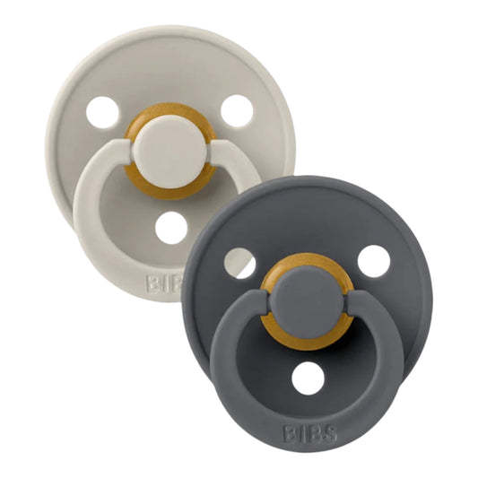 Bibs, dummy, Bibs - Twin dummy pack, Sand / Iron