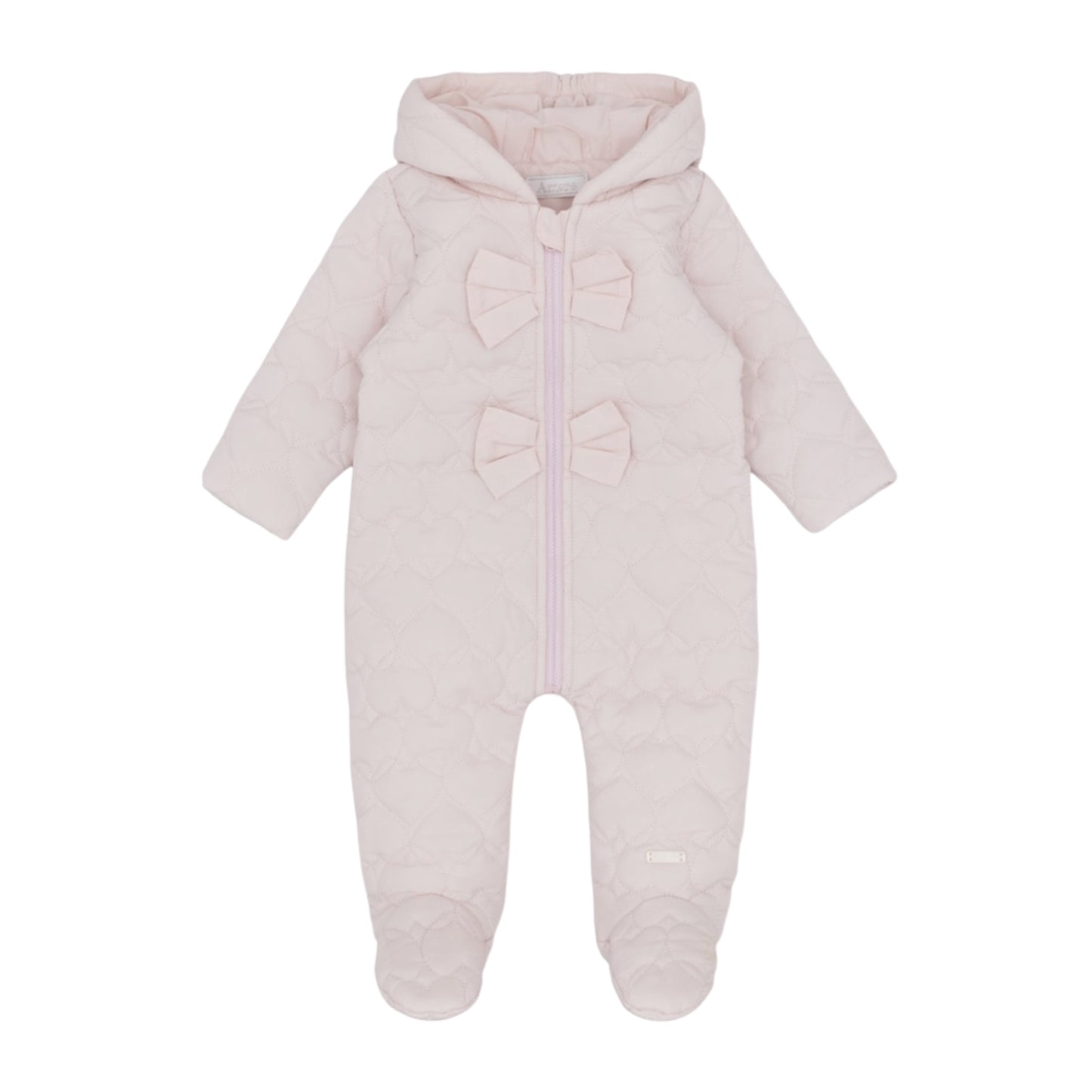 Amore - Light pink hooded snowsuit