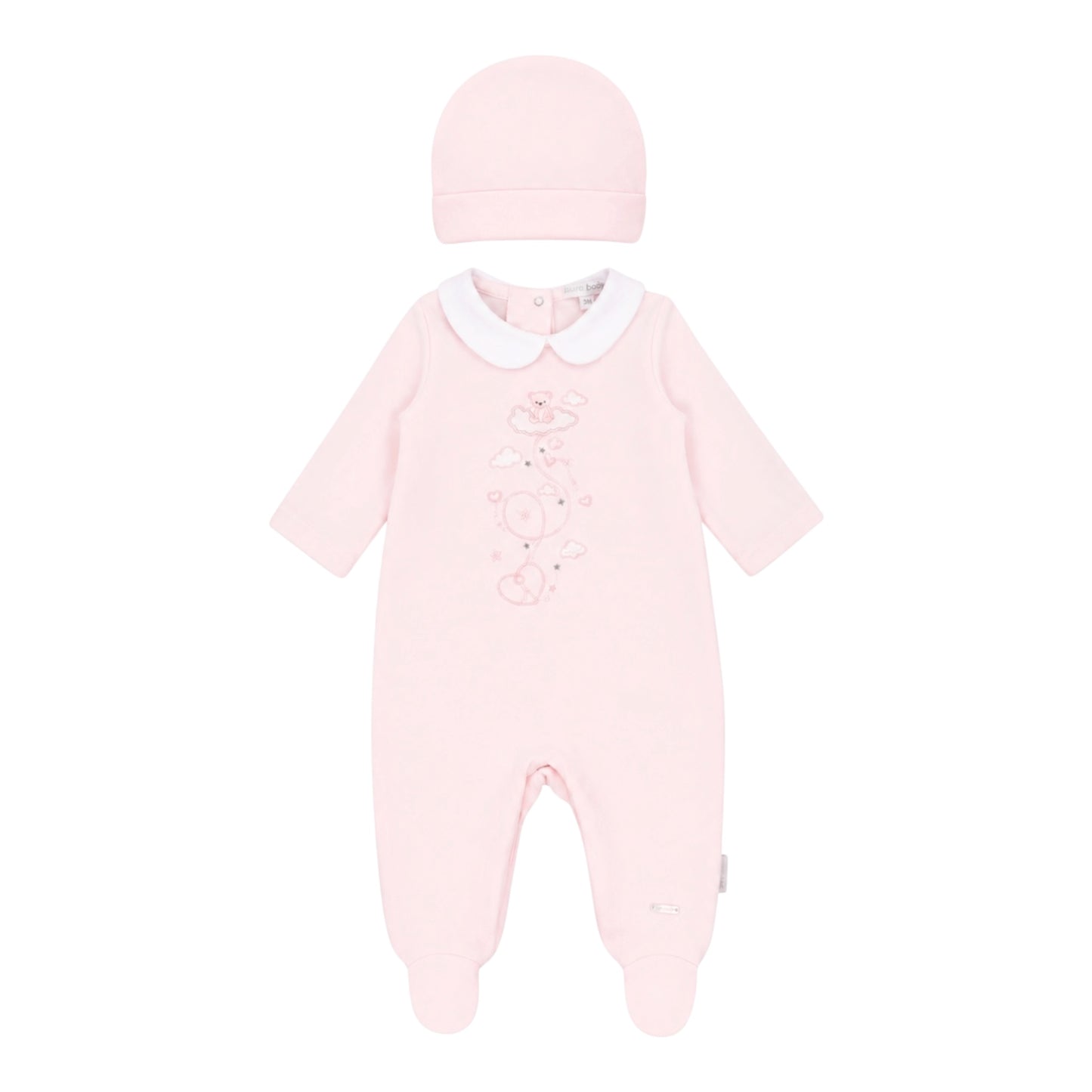 bluesbaby - Velour Romper and Hat Set, Pink