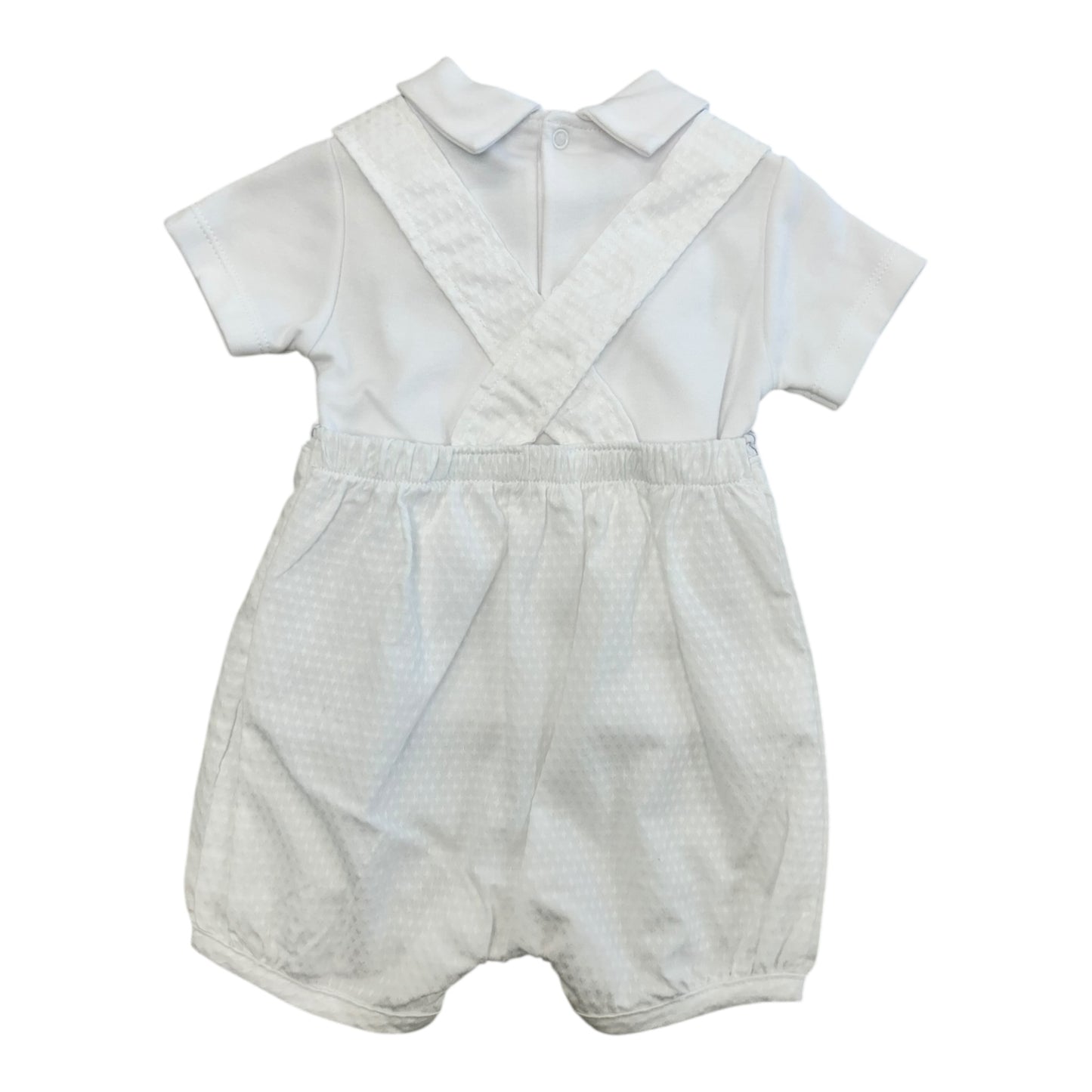 blues baby - White 2 piece dungaree outfit