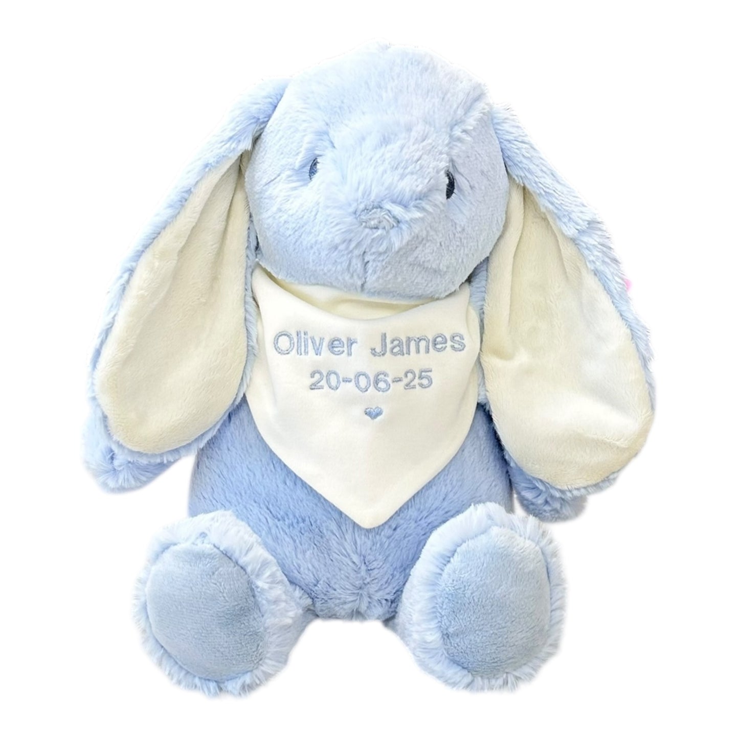 Betty - Soft plush bunny, with personalised bib