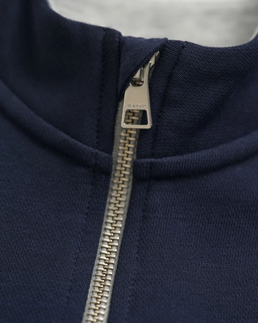 Gant - Navy and grey half zip top, 2-14yrs