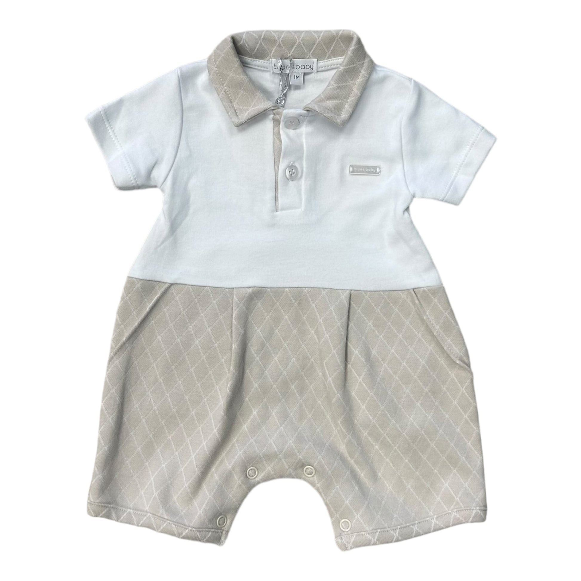 blues baby, rompers, blues baby - Beige romper, BB1218
