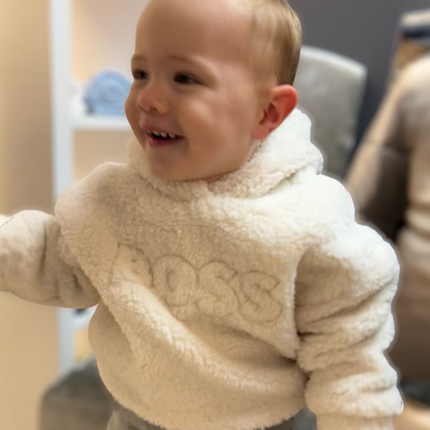 Boss Steiff - Teddy bear fleece hoodie in collaboration with Steiff