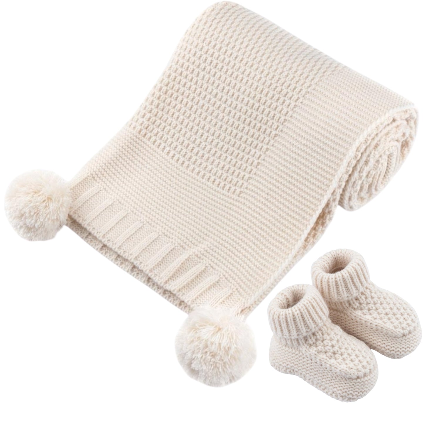 Betty - Blanket & Booties, soft beige