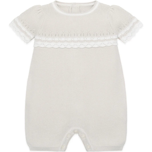Emile et Rose - Beige knit all in one, shortie, Josie