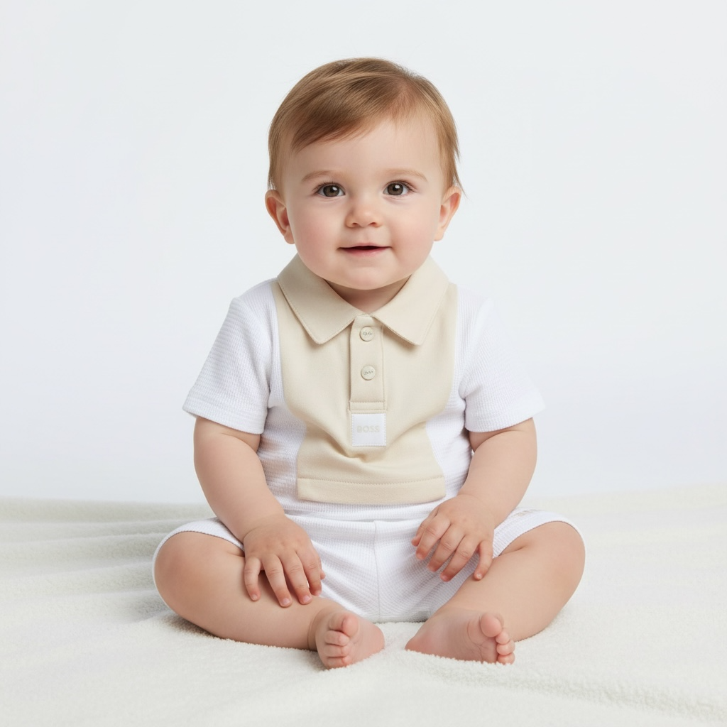 Boss - Baby 2 piece outfit, Polo Top and shorts