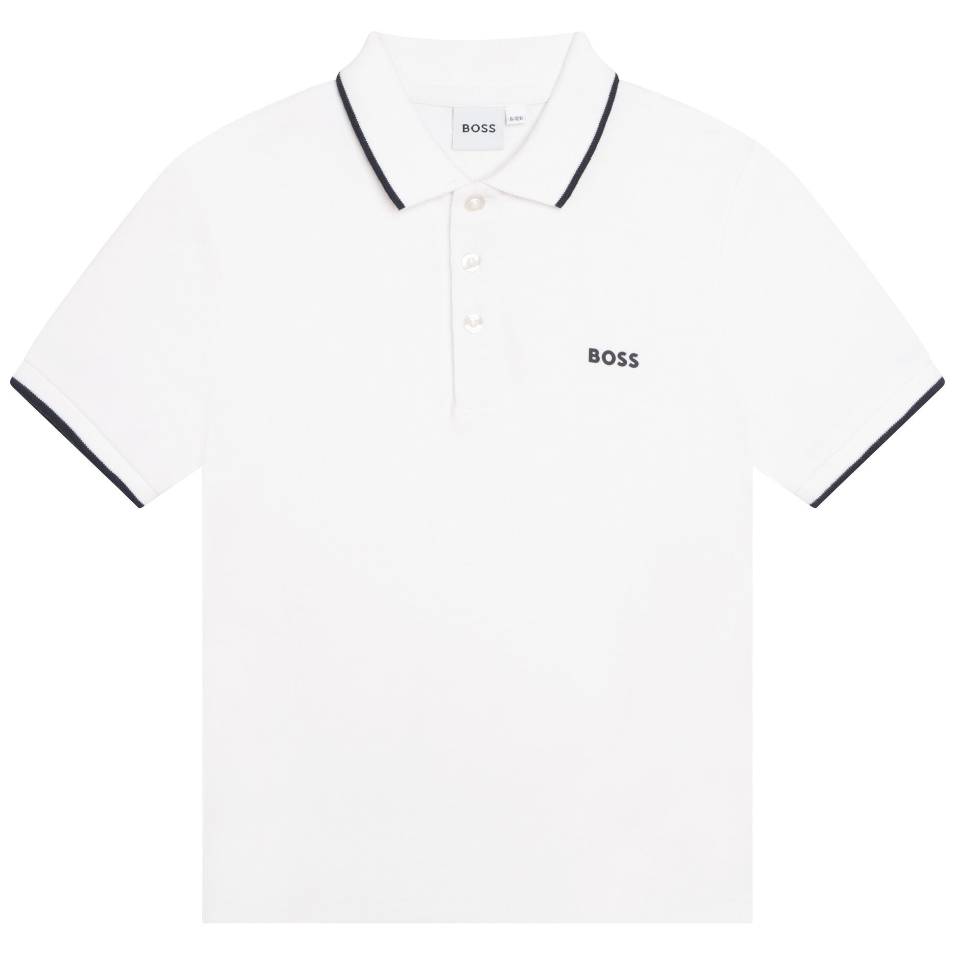 Boss, T-shirts, Boss - Short sleeved polo T-shirt, white