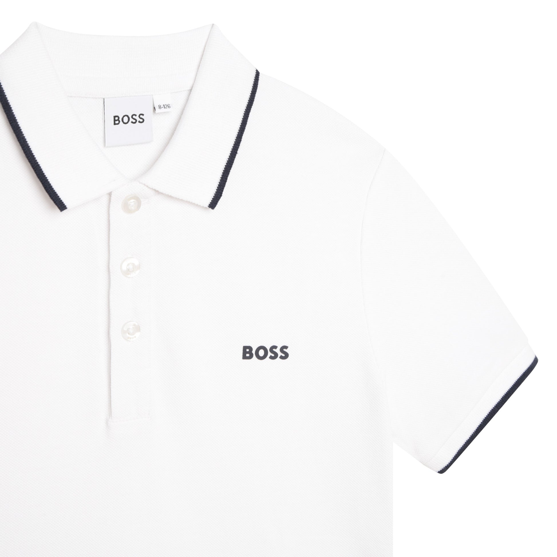 Boss, T-shirts, Boss - Short sleeved polo T-shirt, white
