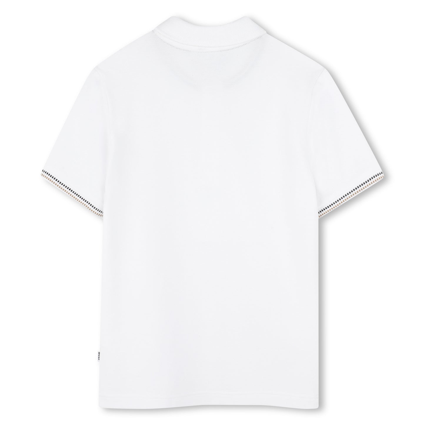 Boss, T-shirts, Boss - Short sleeved polo T-shirt, white with sleeve trim