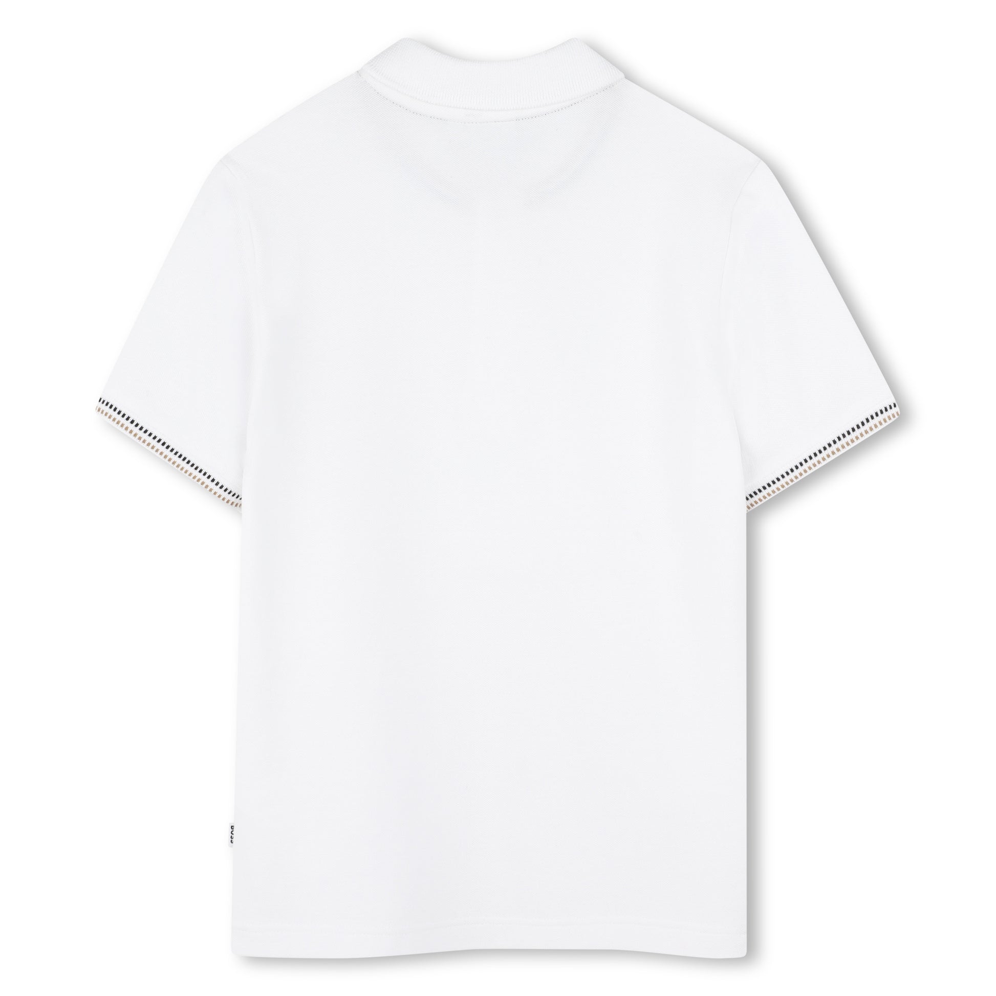 Boss, T-shirts, Boss - Short sleeved polo T-shirt, white with sleeve trim