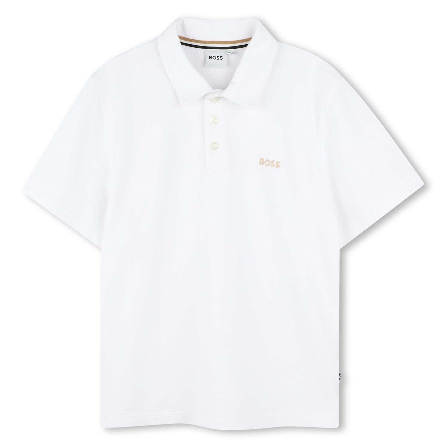 Boss, T-shirts, Boss - Short sleeved, polo T-shirt, white