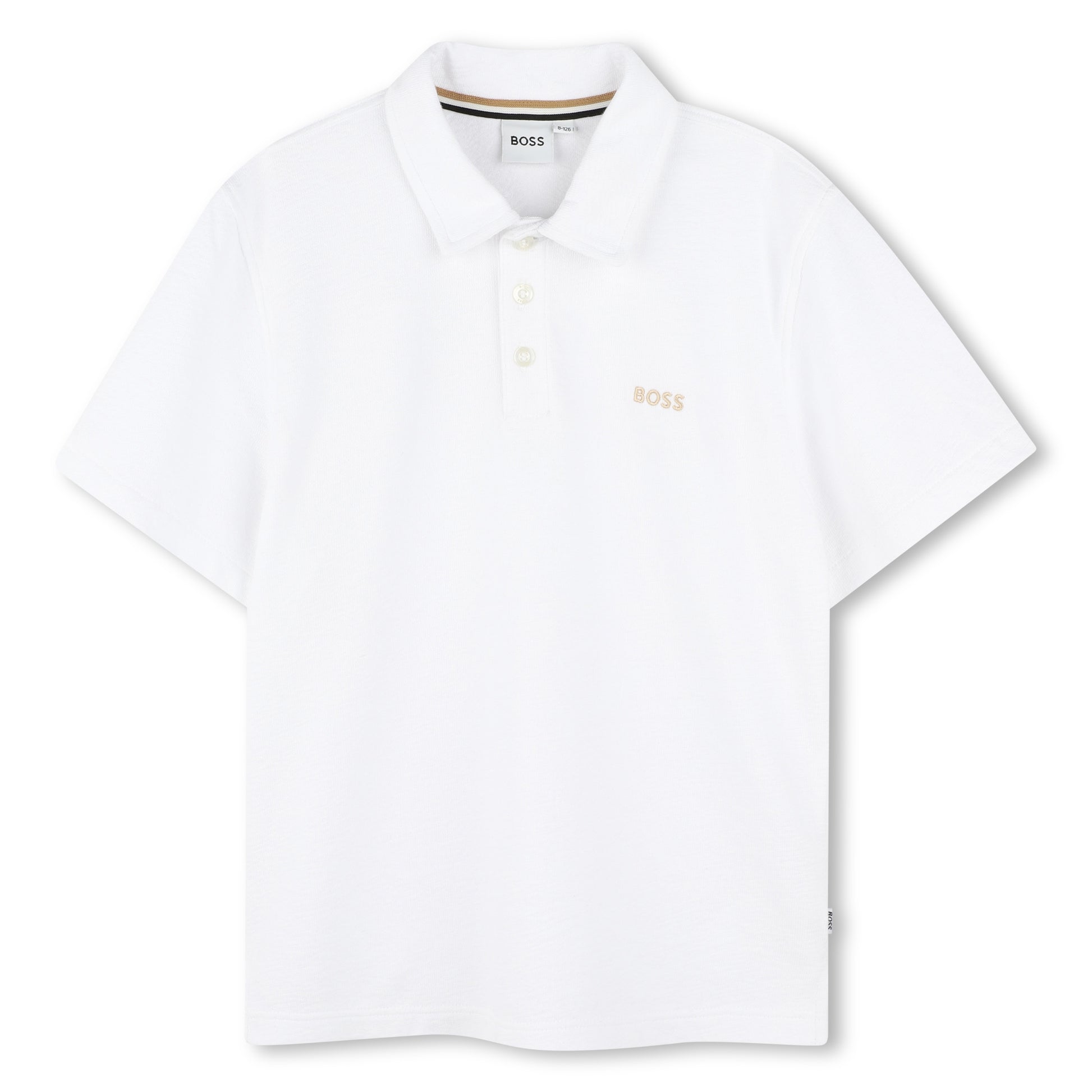 Boss, T-shirts, Boss - Short sleeved, polo T-shirt, white