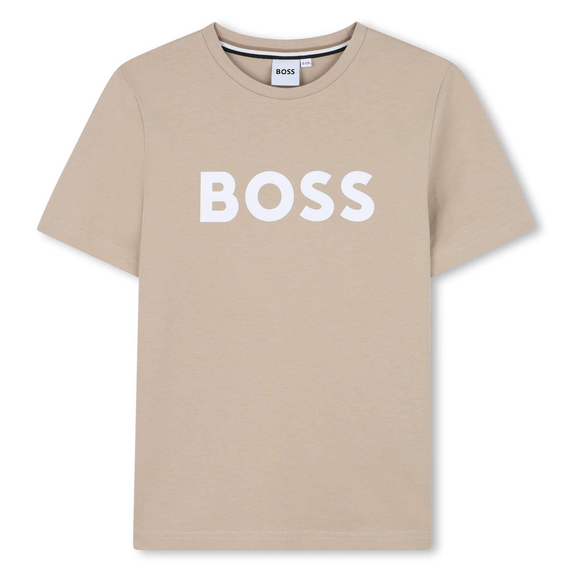 Boss, T-shirts, Boss - Short sleeved, crew neck T-shirt, stone