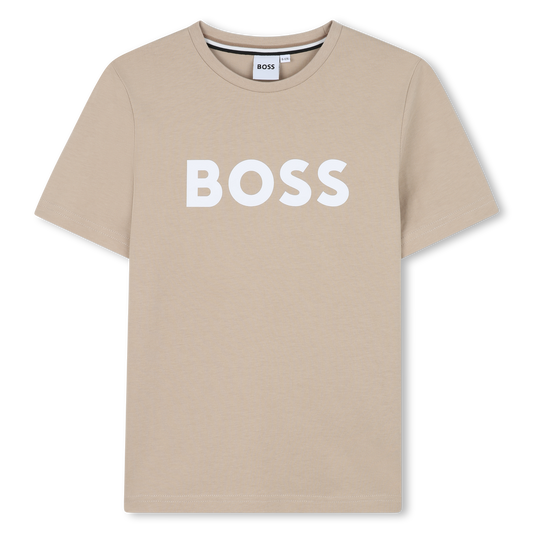 Boss, T-shirts, Boss - Short sleeved, crew neck T-shirt, stone
