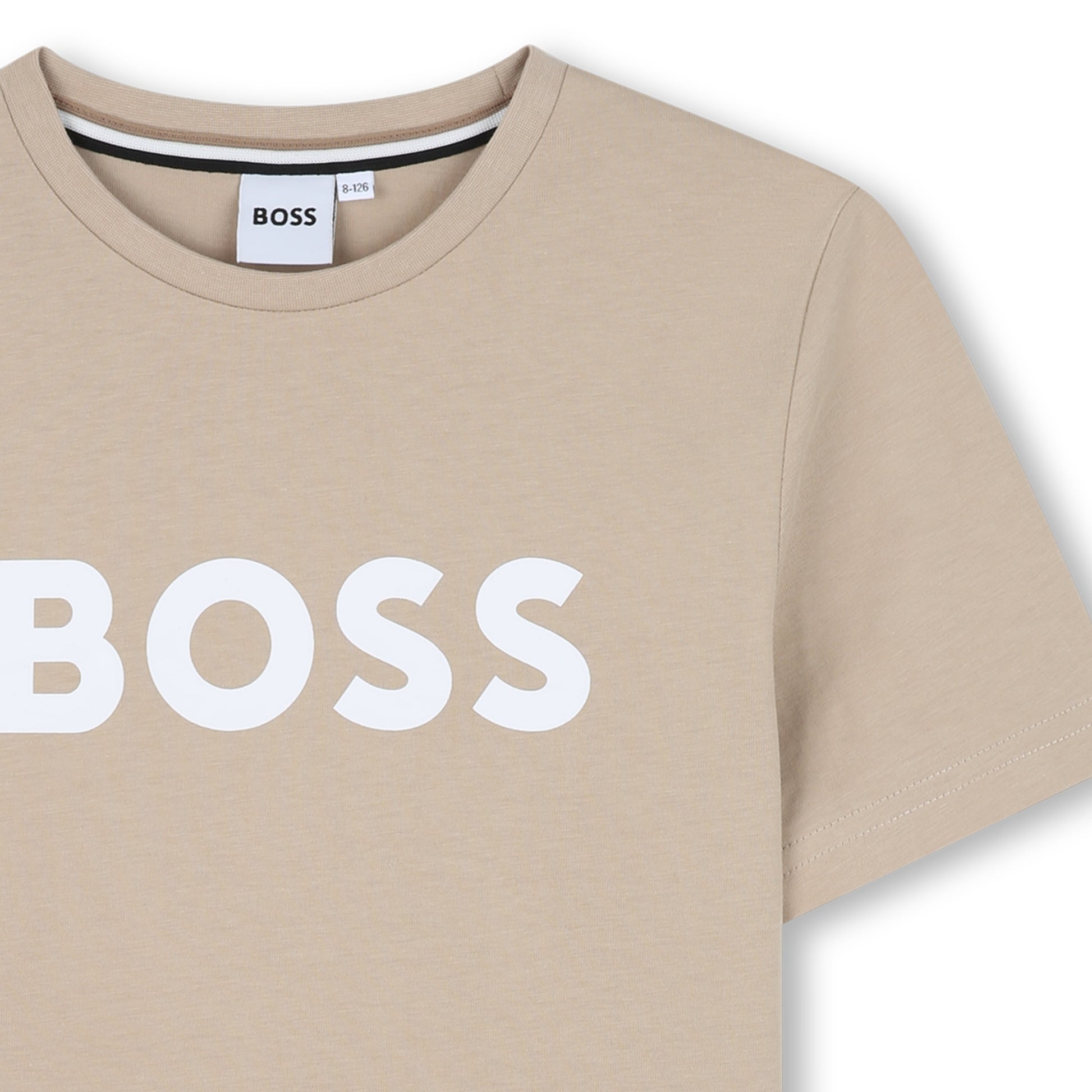 Boss, T-shirts, Boss - Short sleeved, crew neck T-shirt, stone