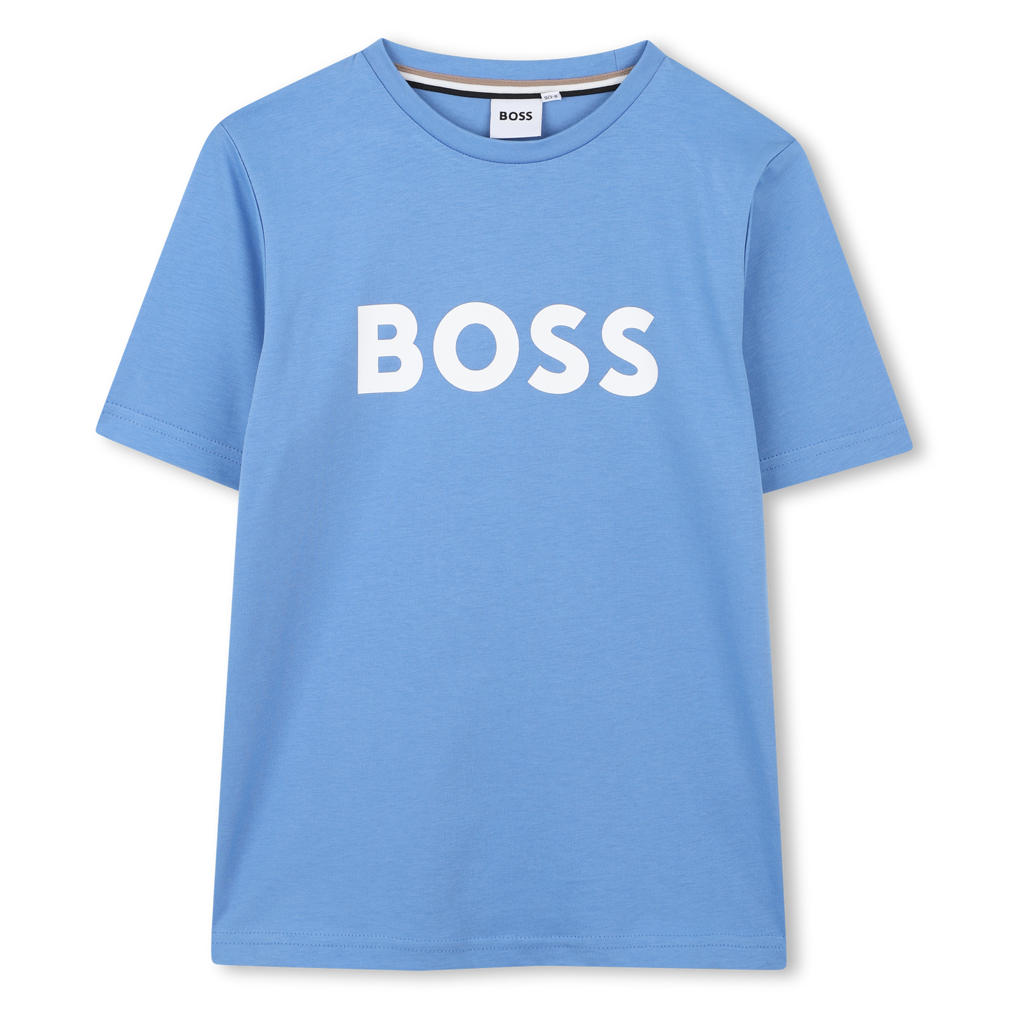 Boss, T-shirts, Boss - Short sleeved, crew neck T-shirt, blue