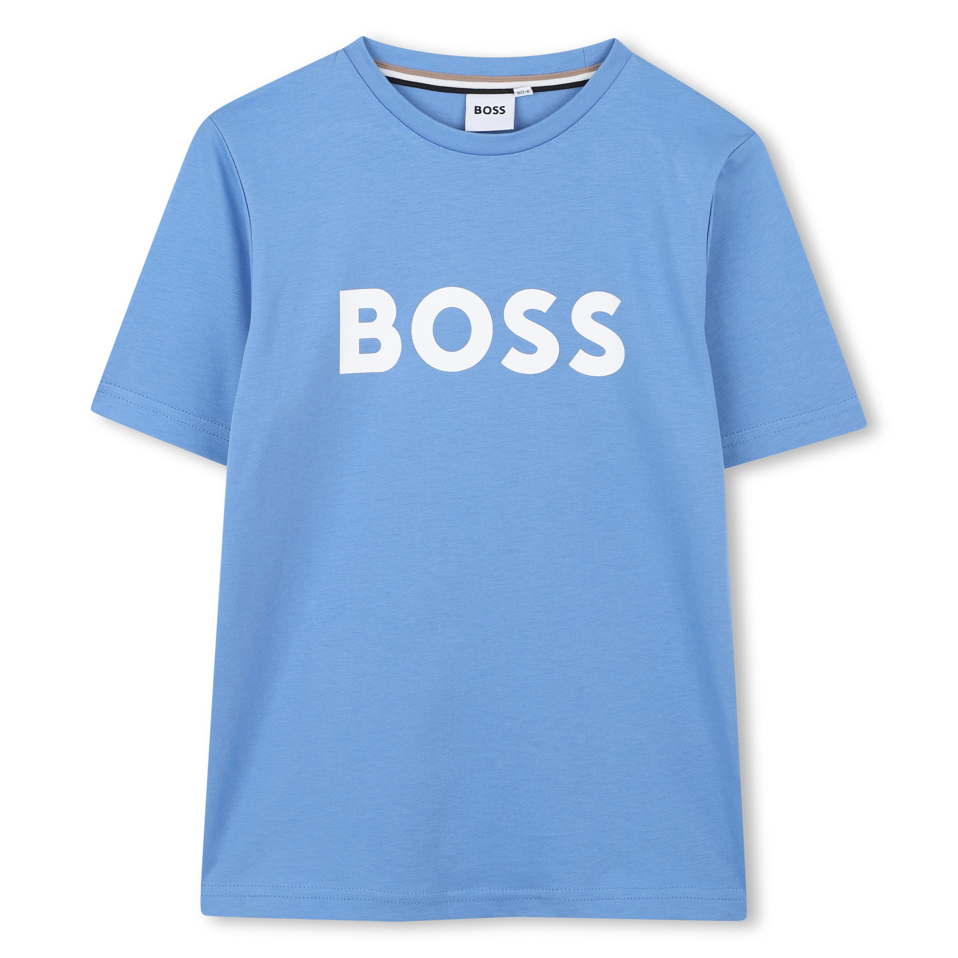 Boss, T-shirts, Boss - Short sleeved, crew neck T-shirt, blue