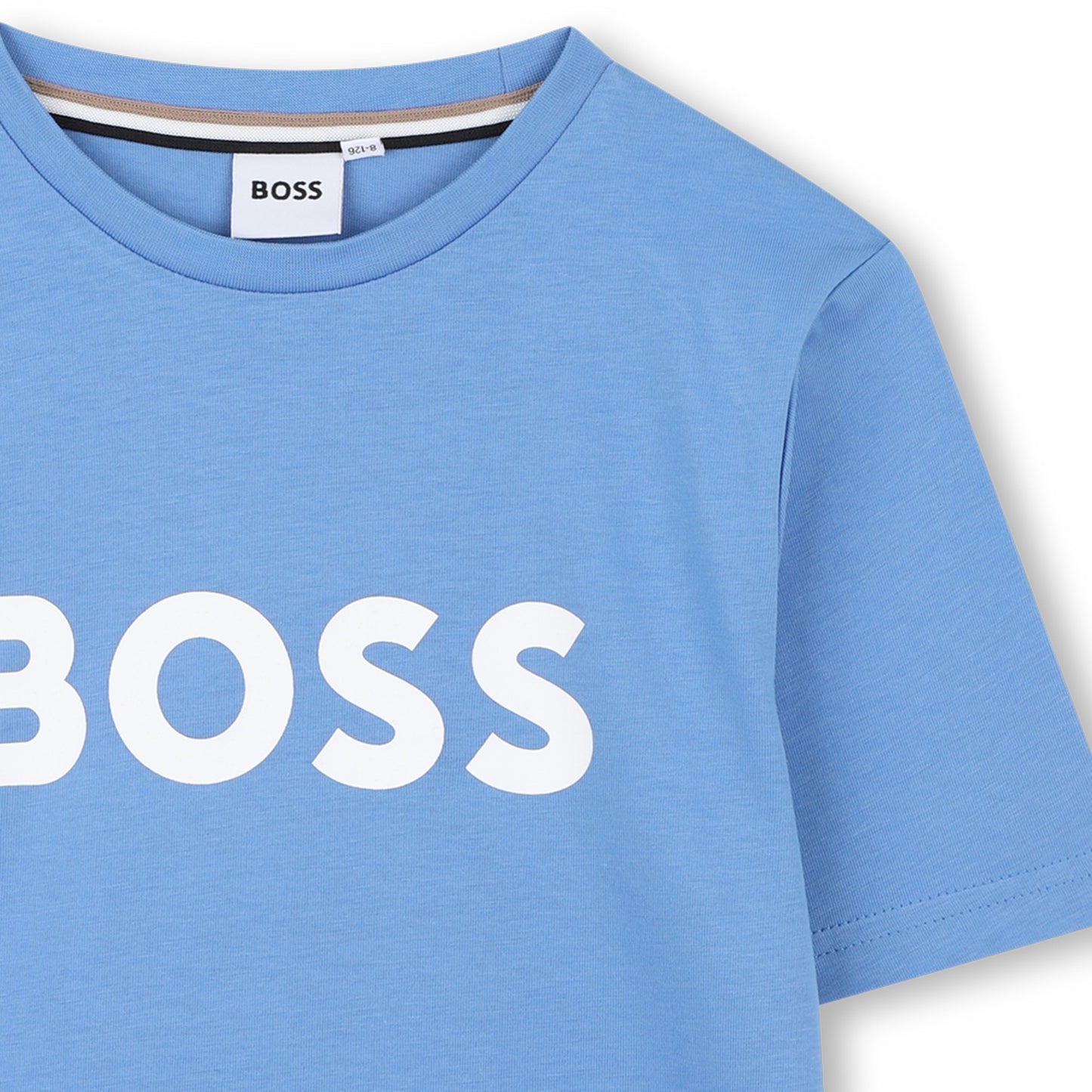 Boss, T-shirts, Boss - Short sleeved, crew neck T-shirt, blue