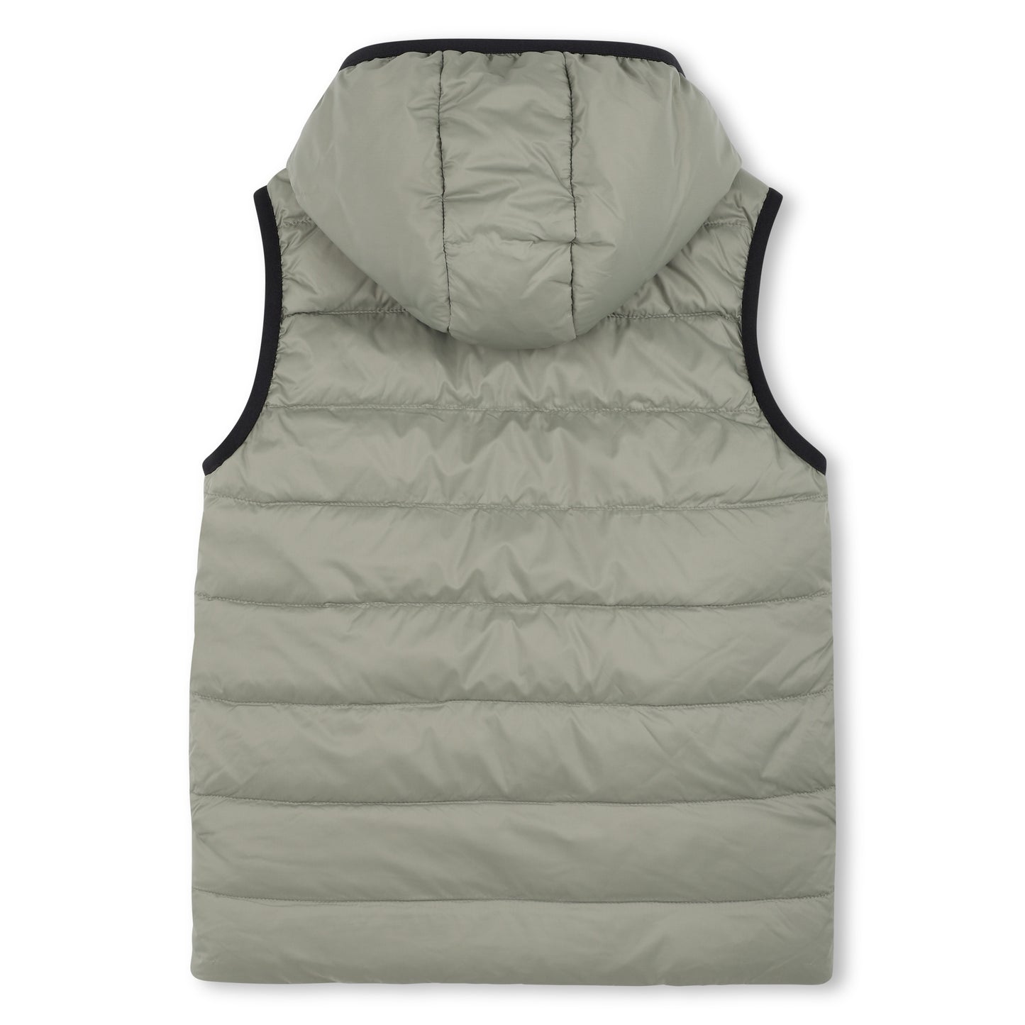 Boss - Green reversible padded gilet with hood