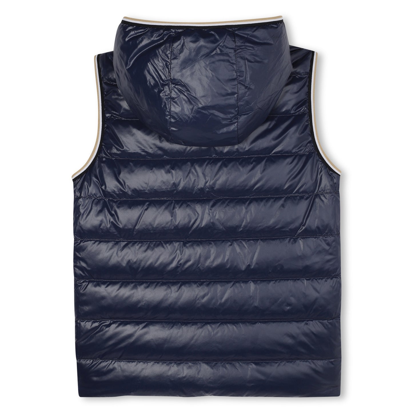 Boss - Pale blue reversible hooded padded gilet
