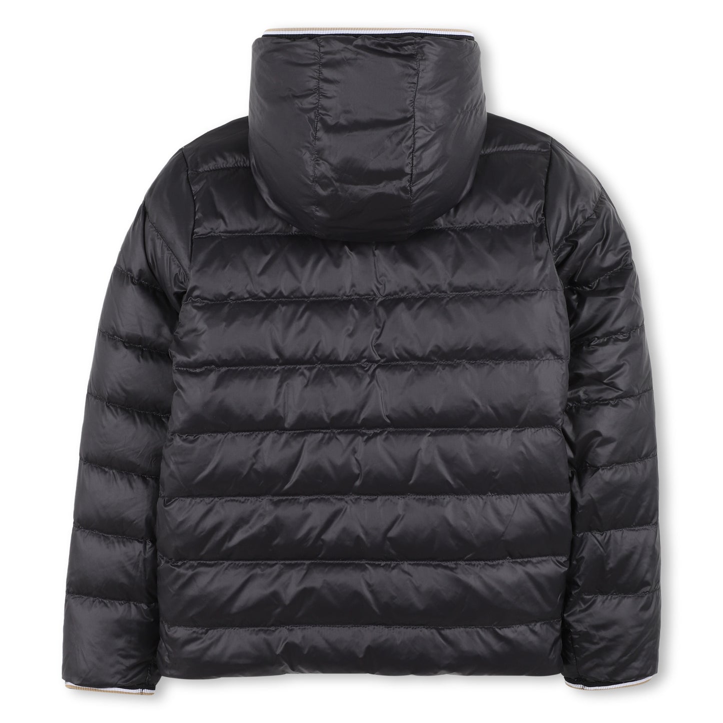 Boss - Green reversible hooded padded jacket