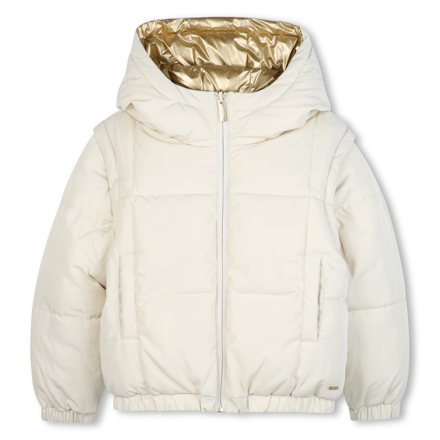 Boss - Gold reversible puffer jacket