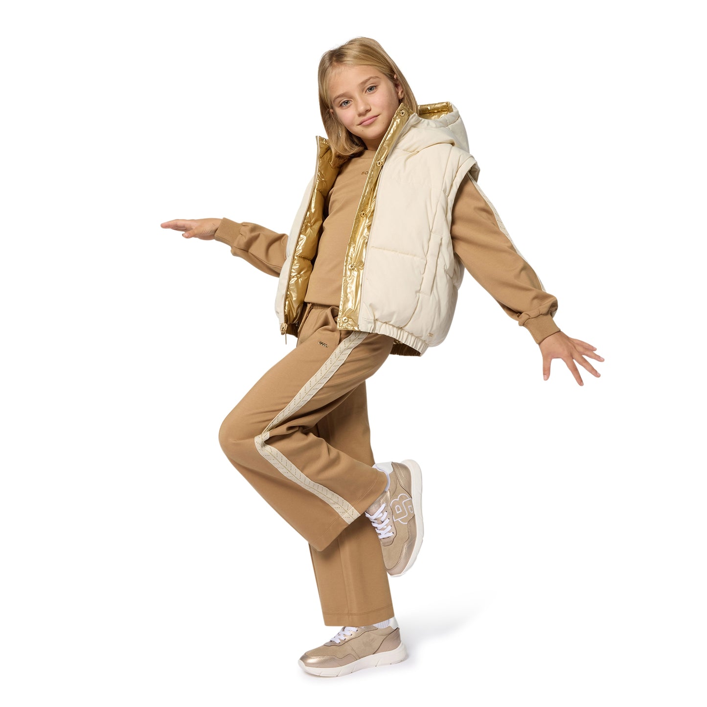 Boss - Gold reversible puffer jacket