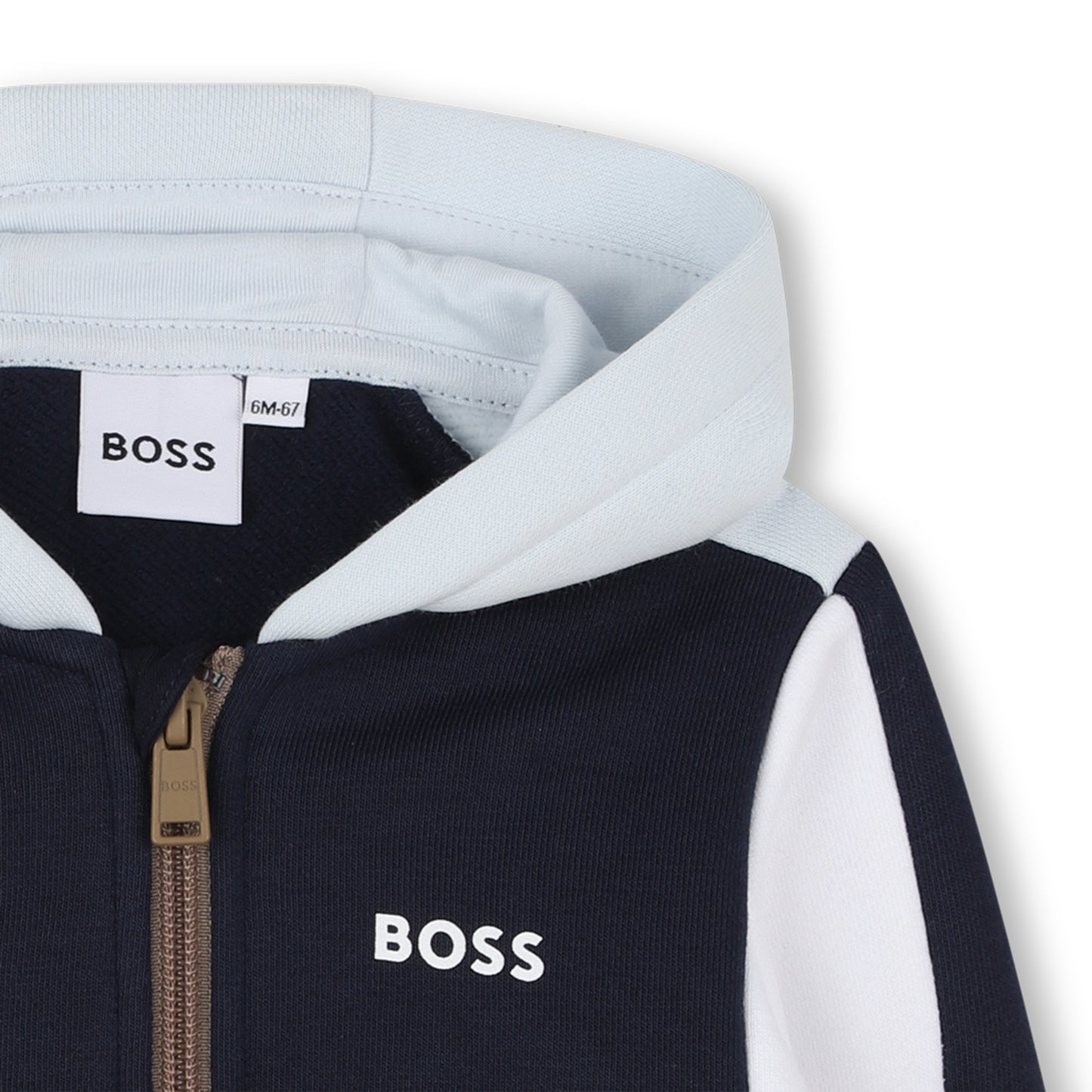 Boss - Navy zipper hoodie (18m - 3yrs)