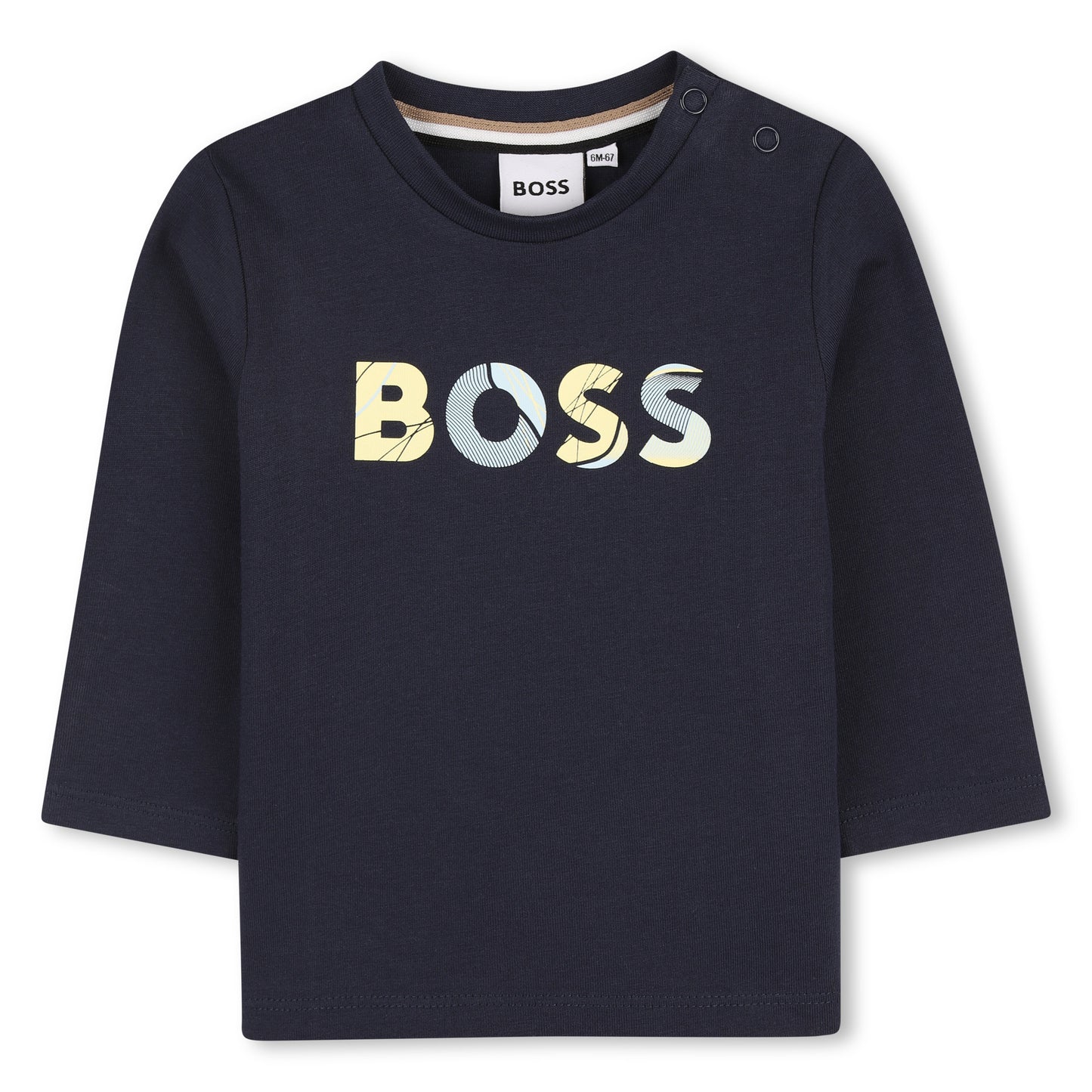 Boss - Navy long sleeved T-shirt. (18m - 3yrs)