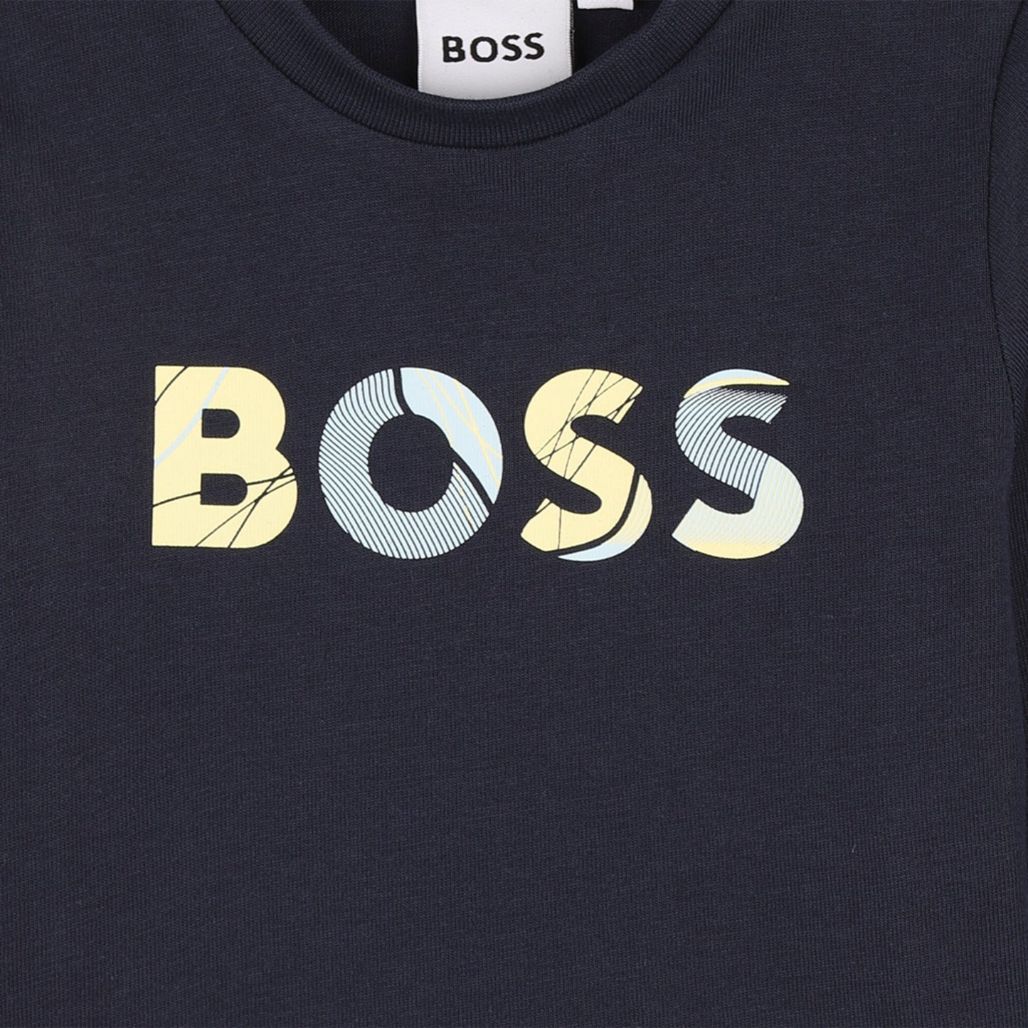 Boss - Navy long sleeved T-shirt. (18m - 3yrs)