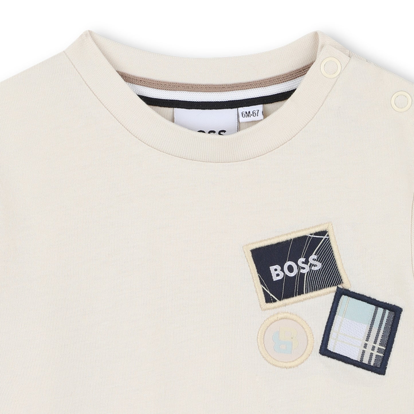 Boss - Sand, long sleeved T-shirt. (18m -3yrs)